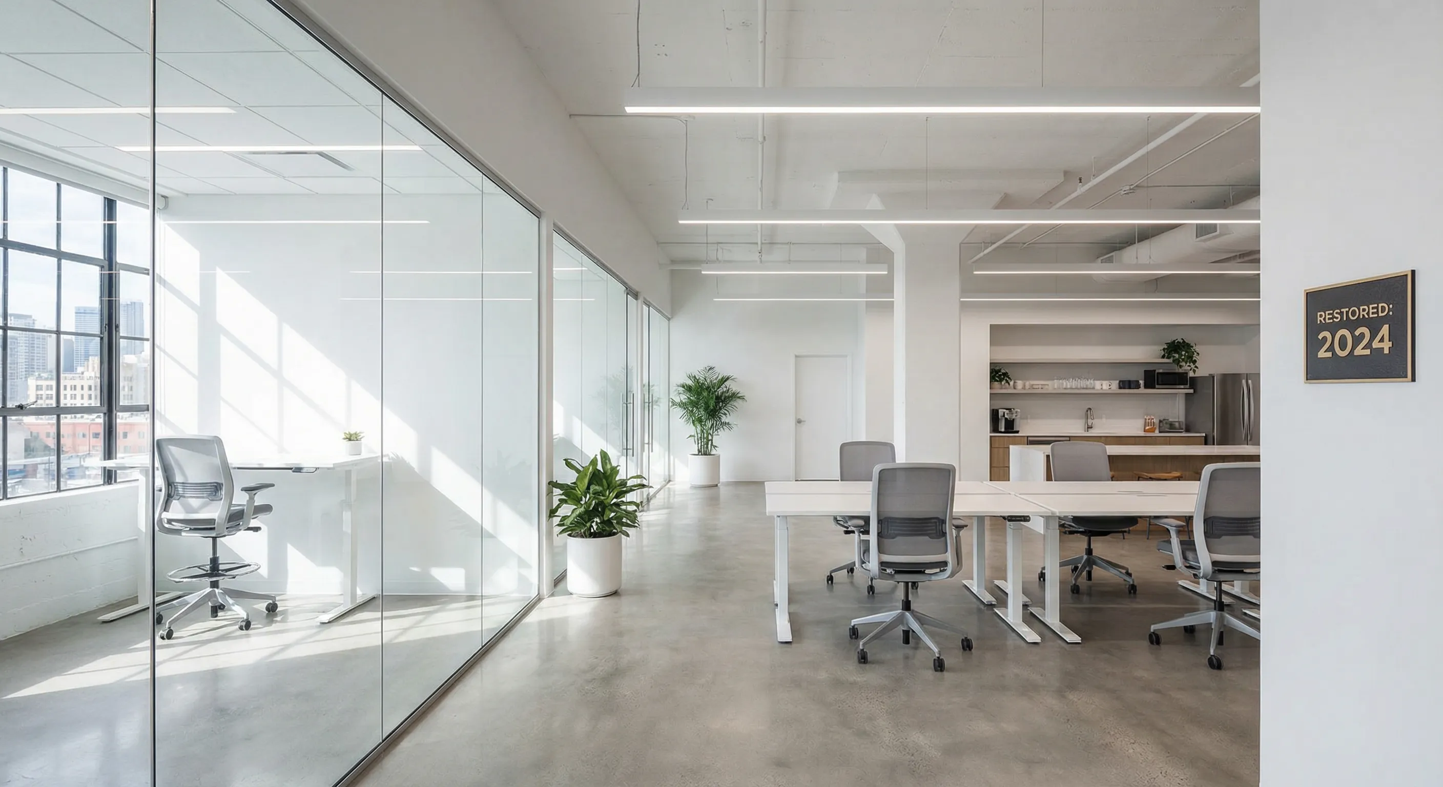 Fully restored modern office space
