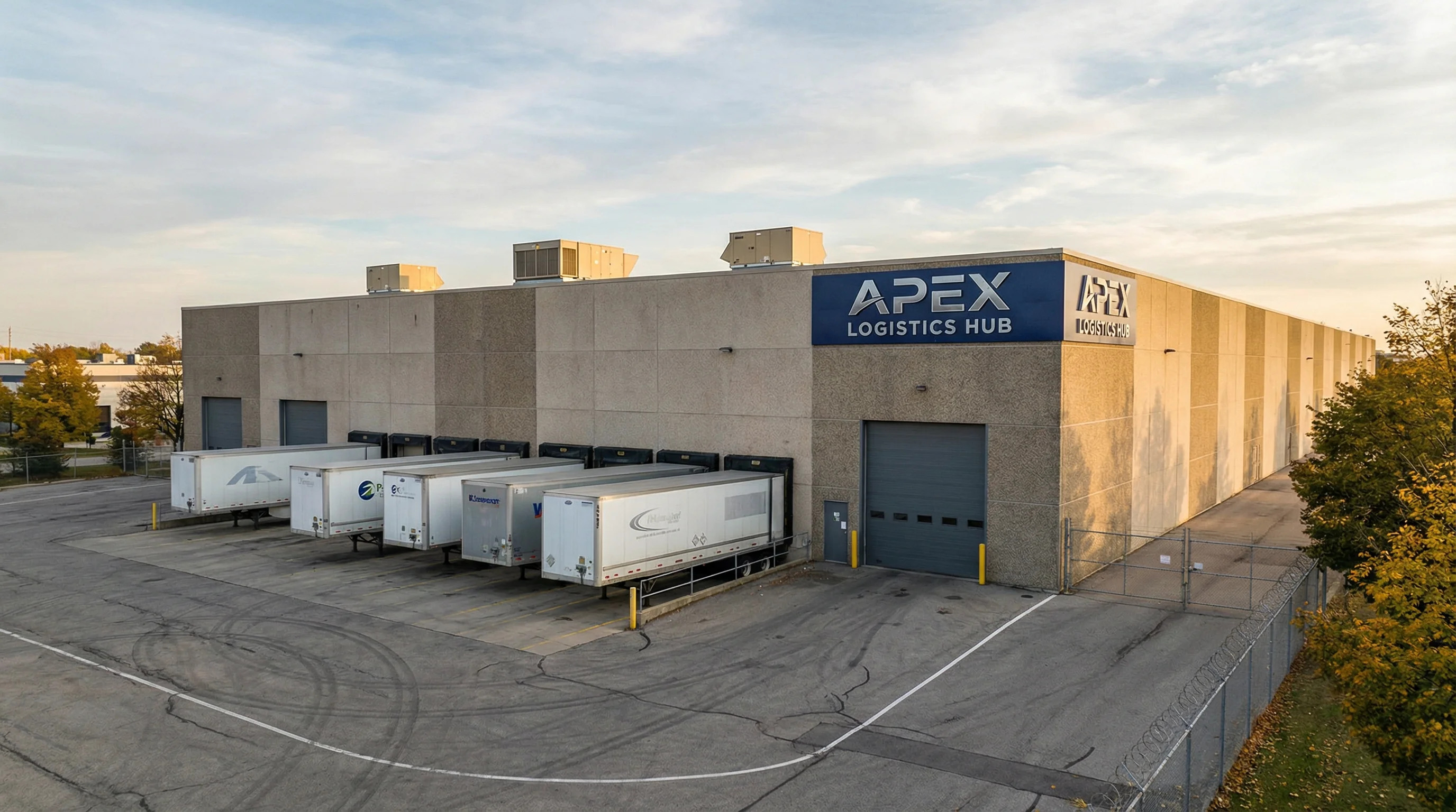 Large commercial warehouse and distribution center facility