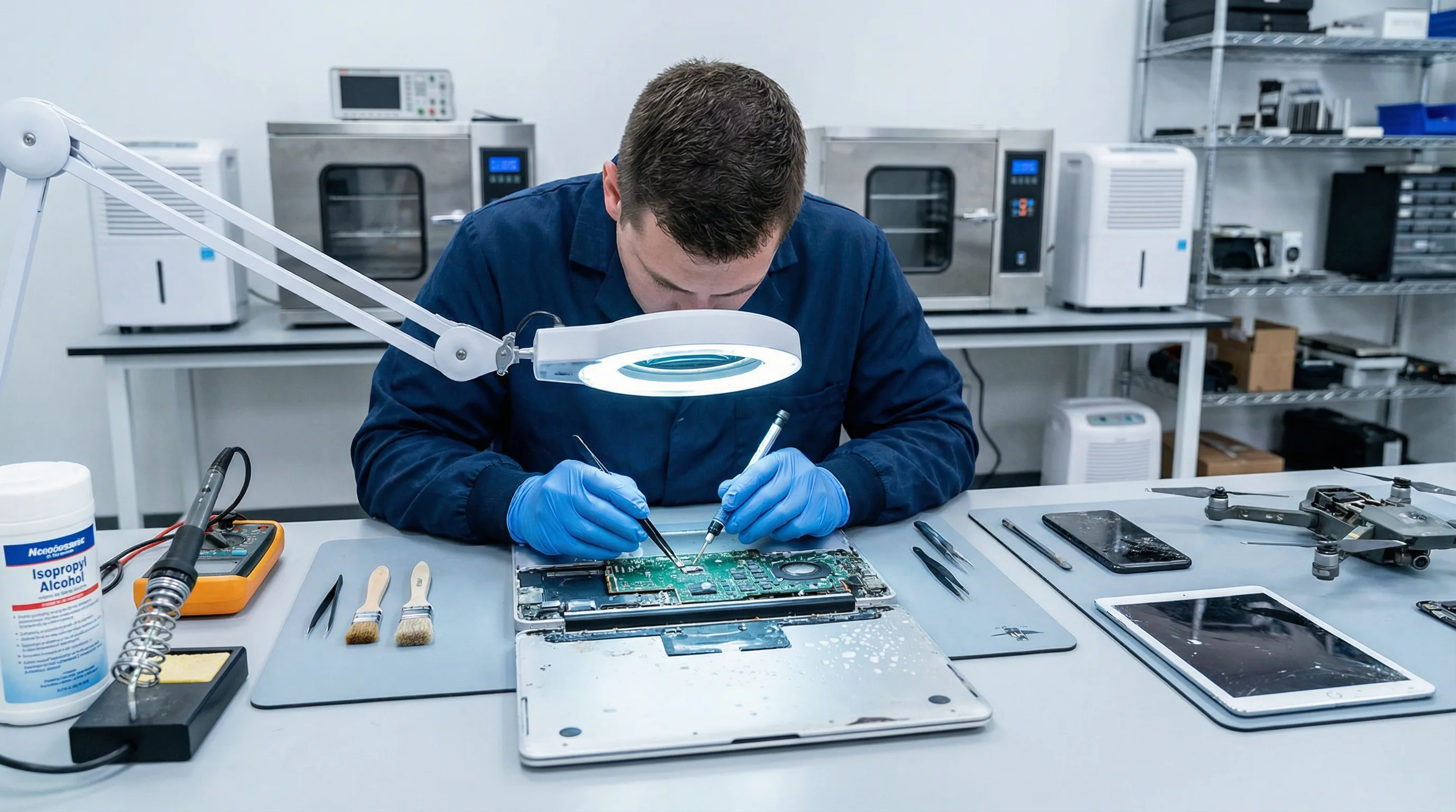 Professional electronics restoration and circuit board cleaning