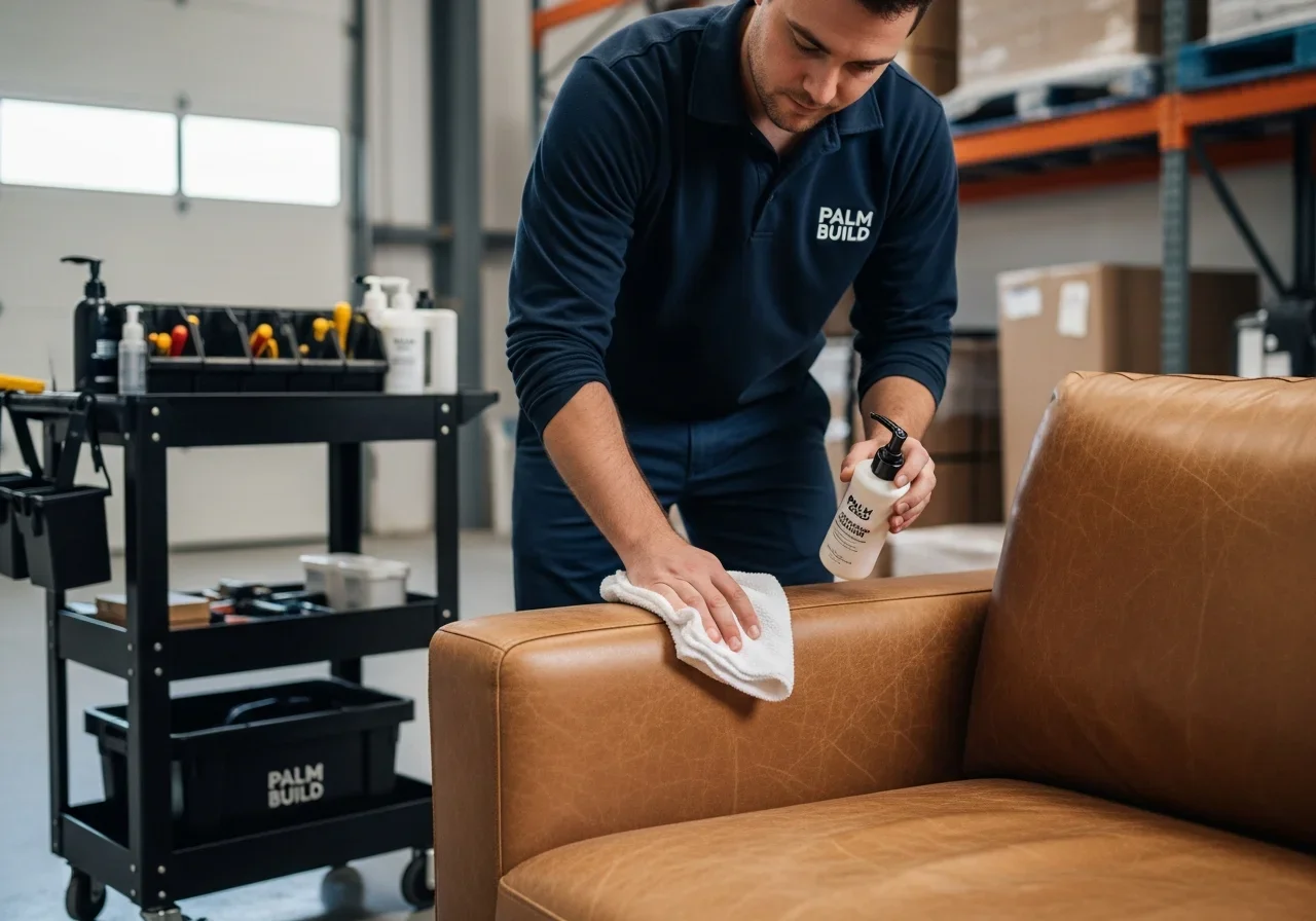Leather furniture cleaning and conditioning after smoke damage
