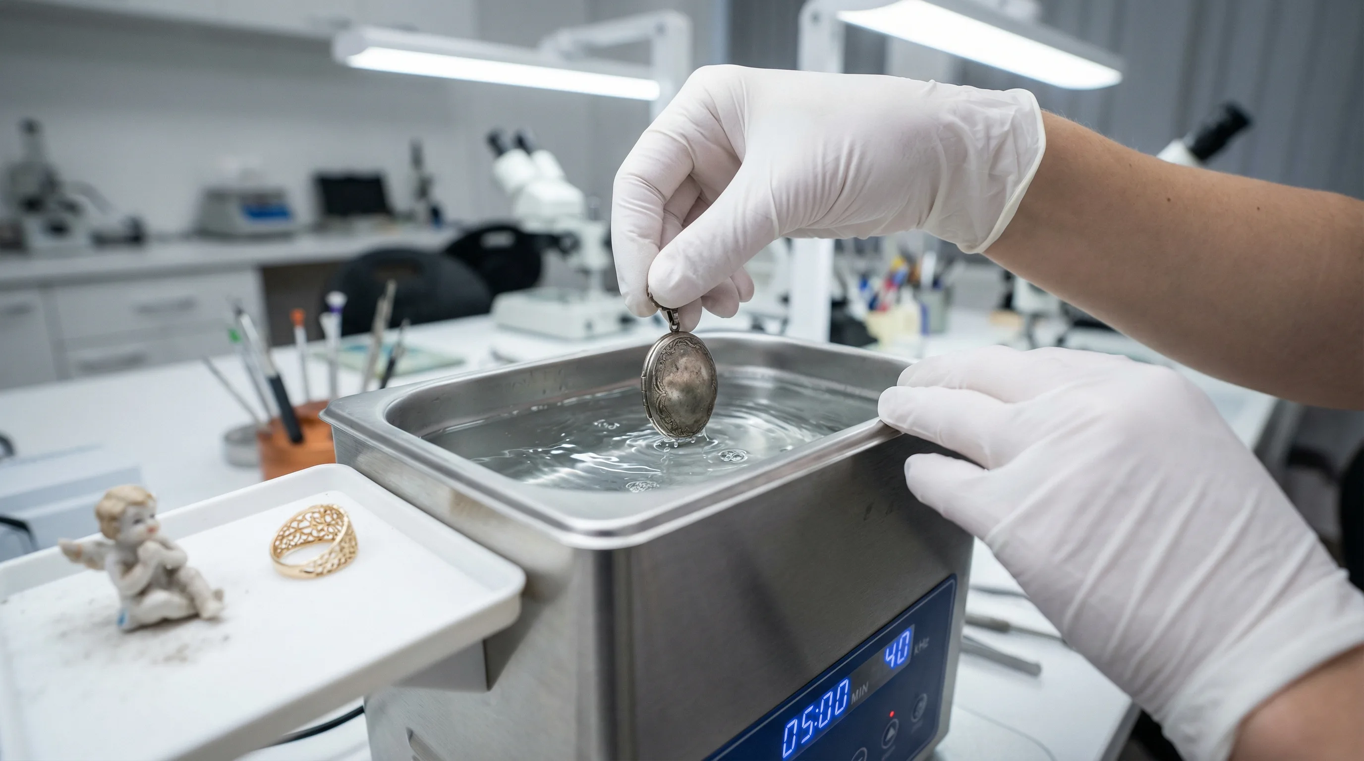 Ultrasonic cleaning tank for small electronics