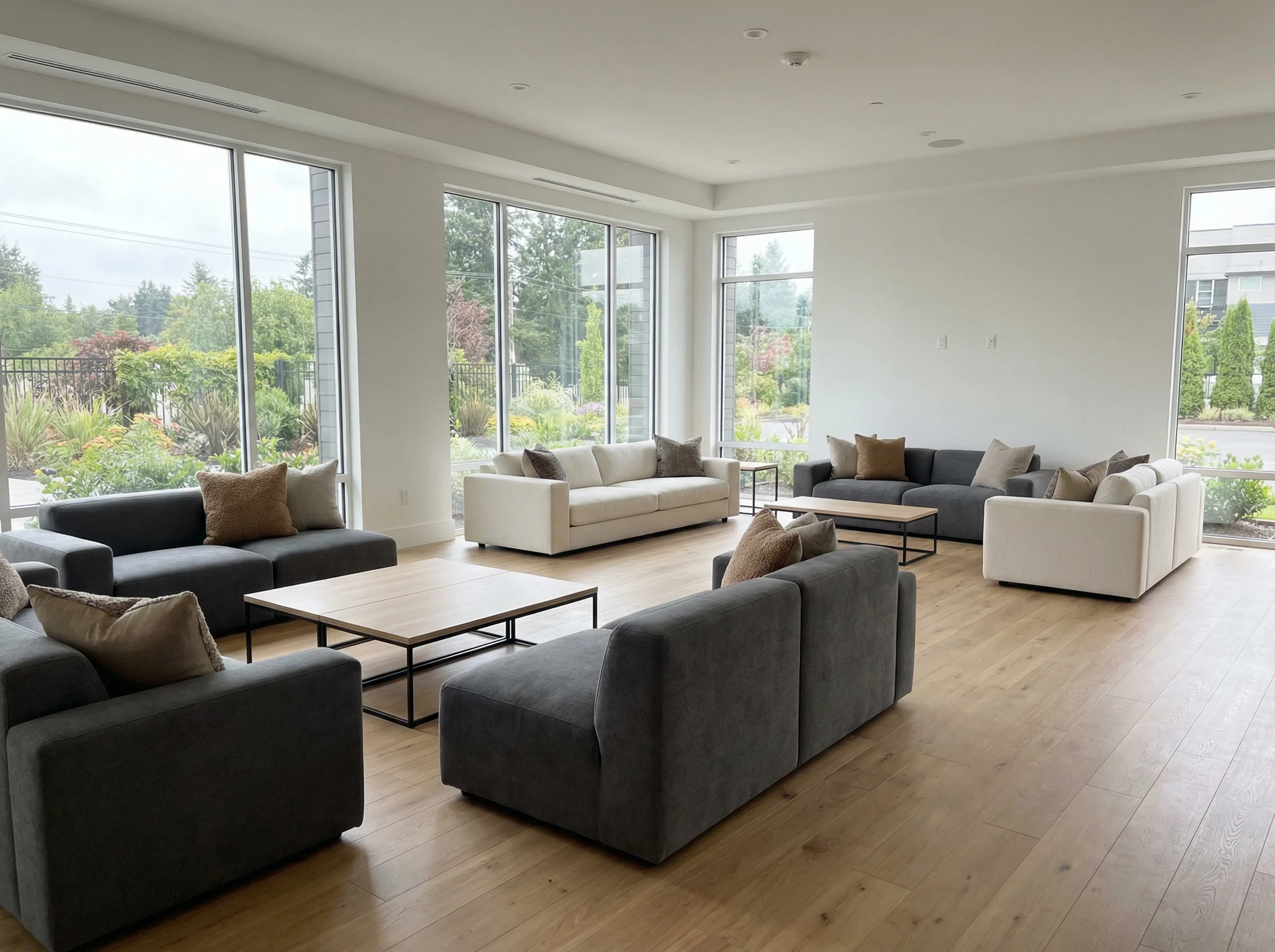 Restored HOA clubhouse interior