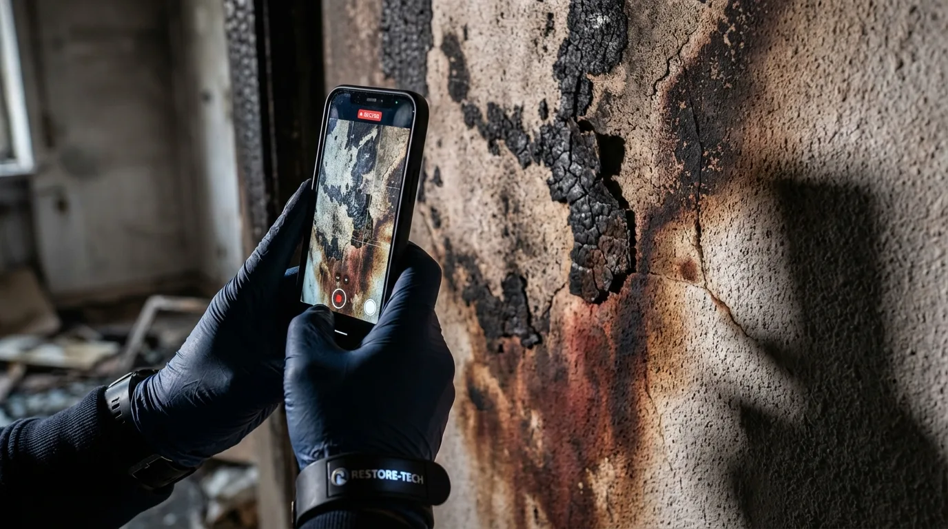 Documenting property damage for insurance claim