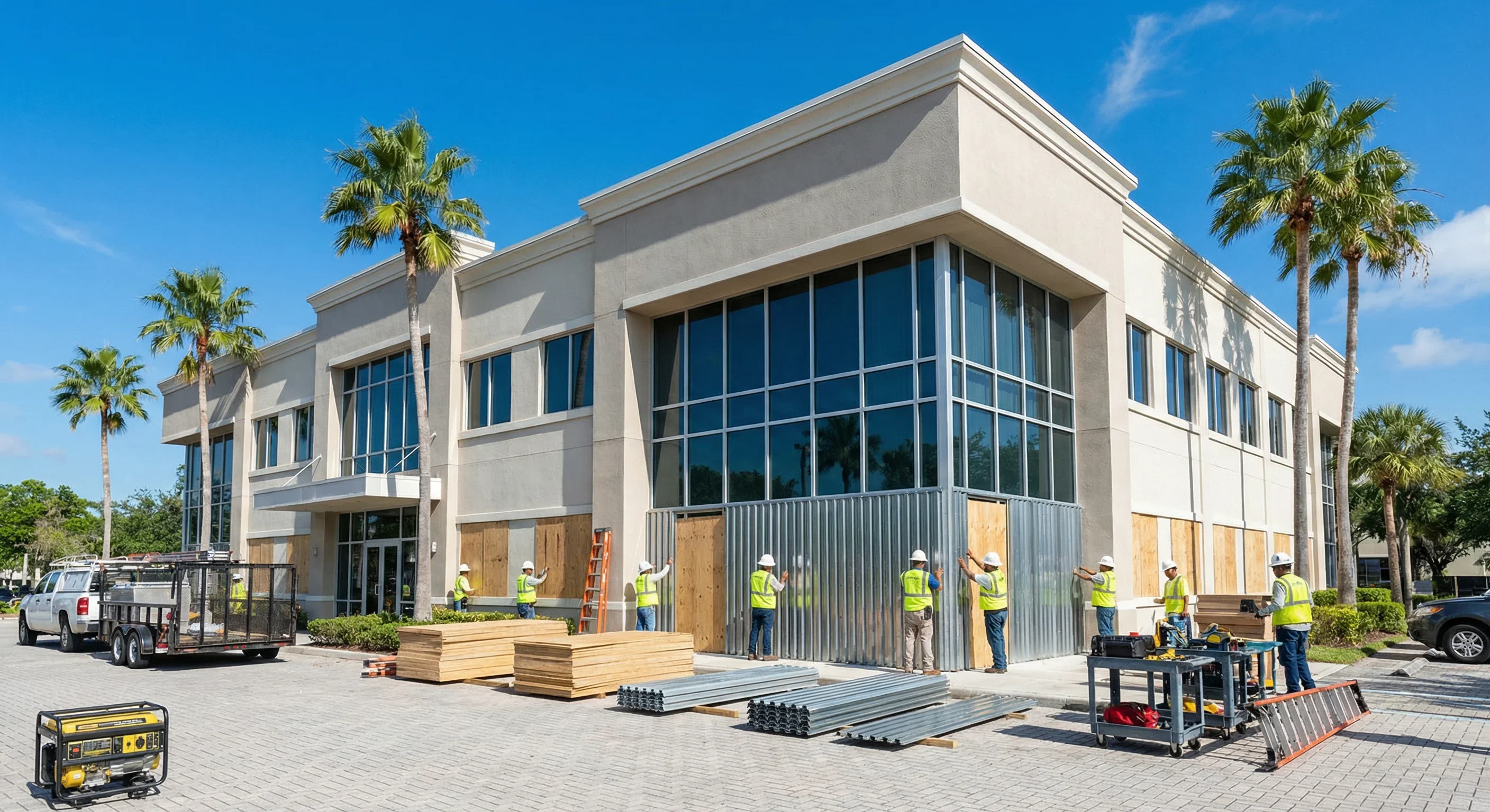 Florida commercial property being prepared for hurricane season