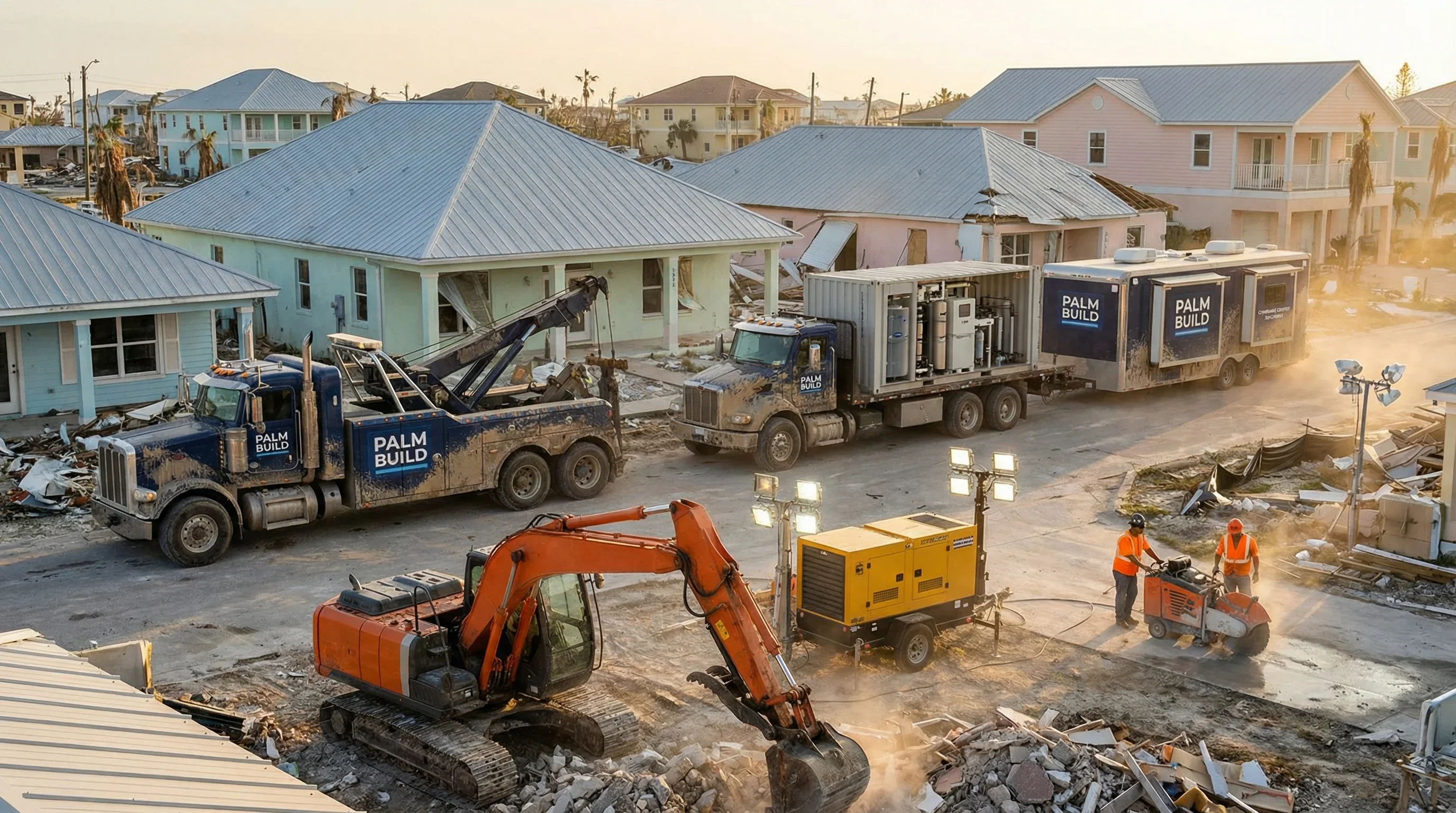 Large loss equipment fleet staged for deployment