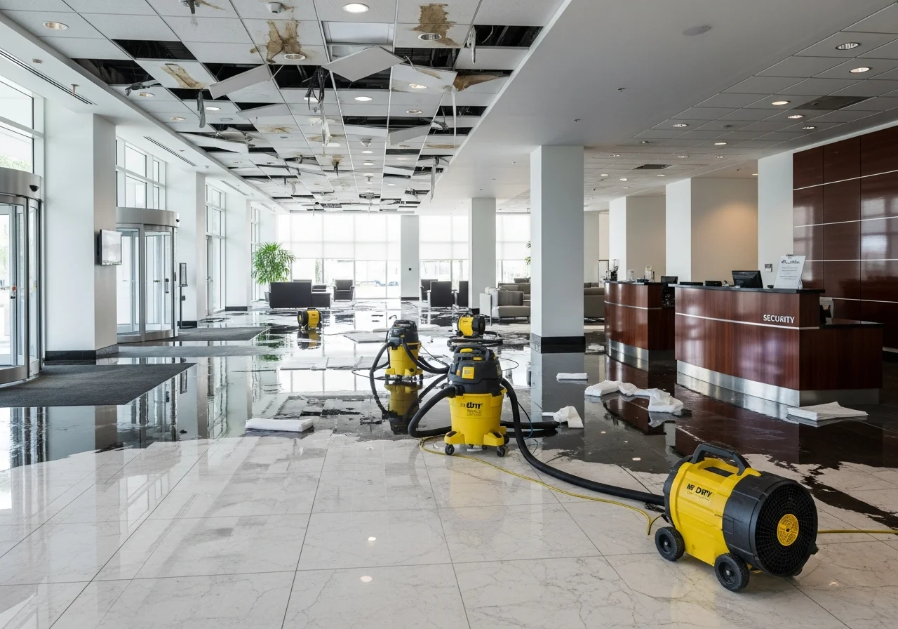Commercial property in Boca Raton FL requiring professional restoration services after water damage