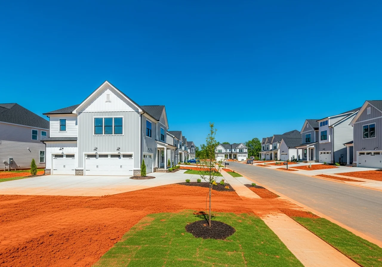 New construction homes in Ballantyne Charlotte NC showing modern building standards