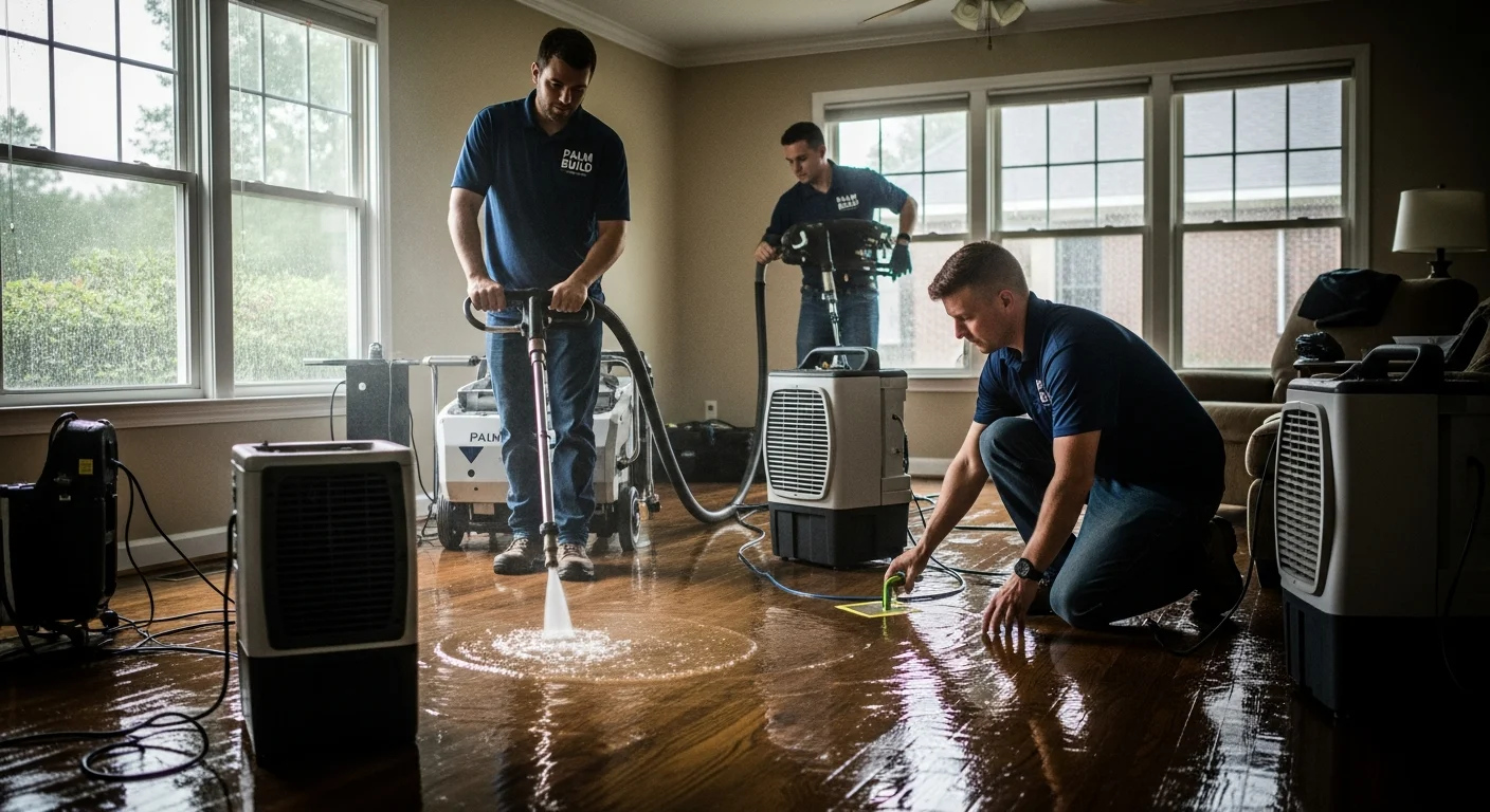 Water extraction in progress at a Clover SC home with professional documentation