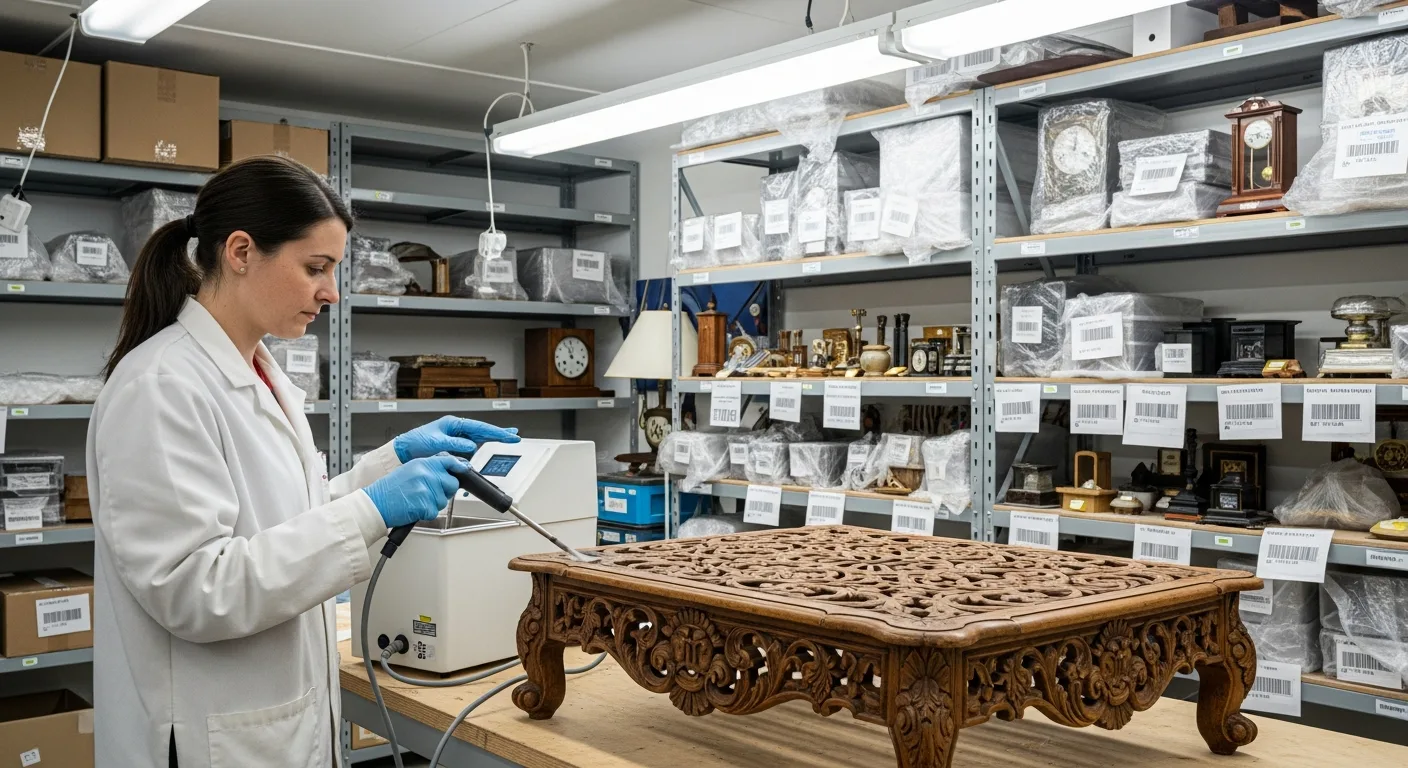 Palm Build contents restoration workshop with ultrasonic cleaning equipment and climate-controlled drying chambers for Concord NC personal property restoration