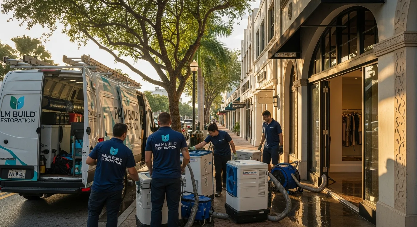 Commercial property in Fort Lauderdale FL requiring professional restoration services after water damage near Las Olas Boulevard