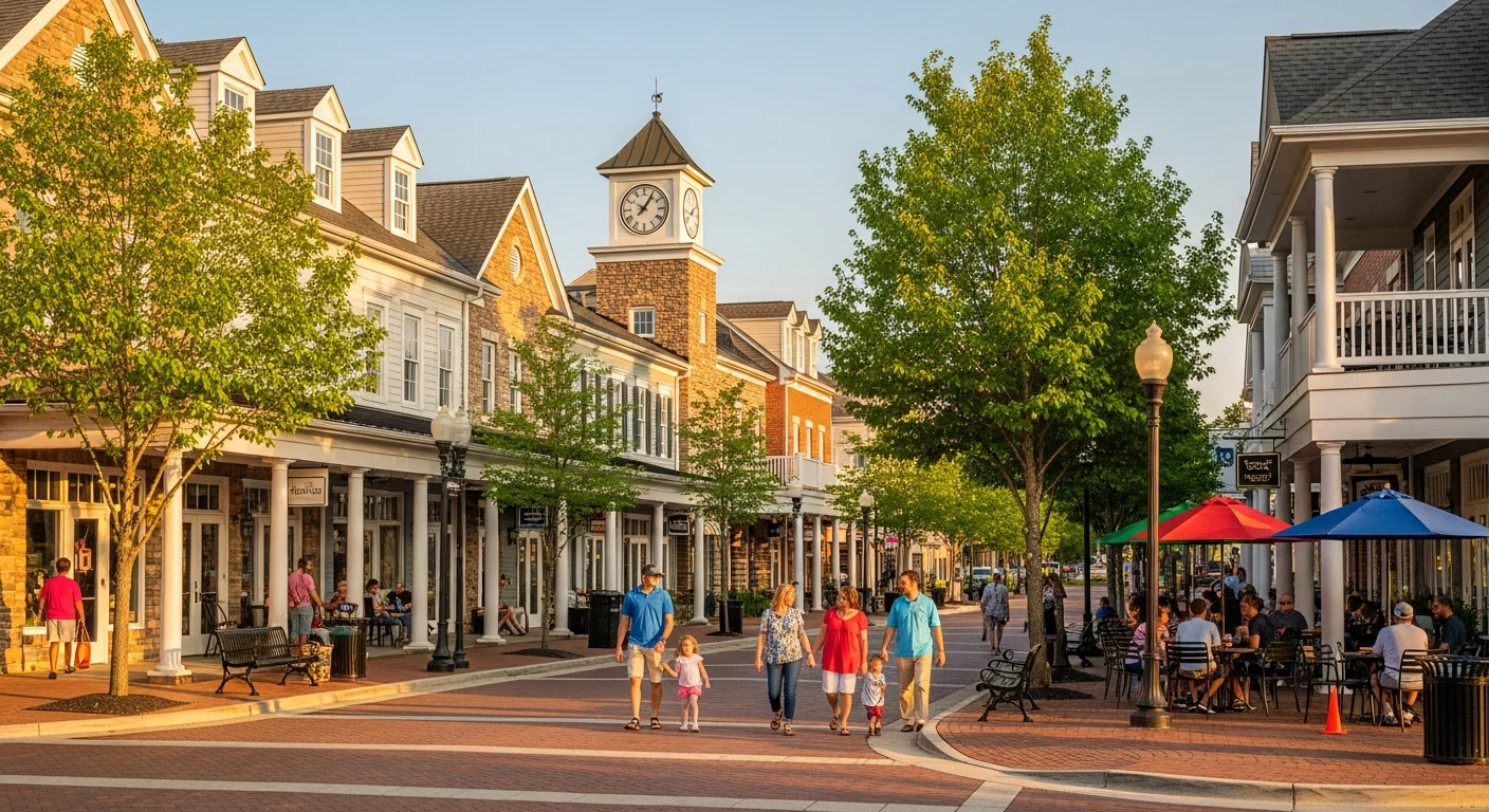 Baxter Village Town Center mixed-use commercial development in Fort Mill, South Carolina