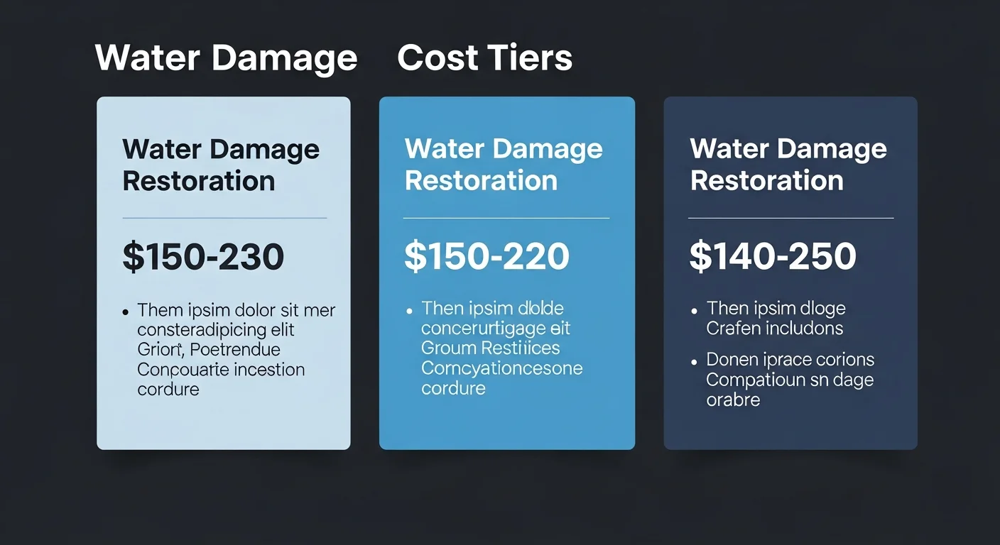 Water damage restoration cost comparison infographic for Gastonia, North Carolina