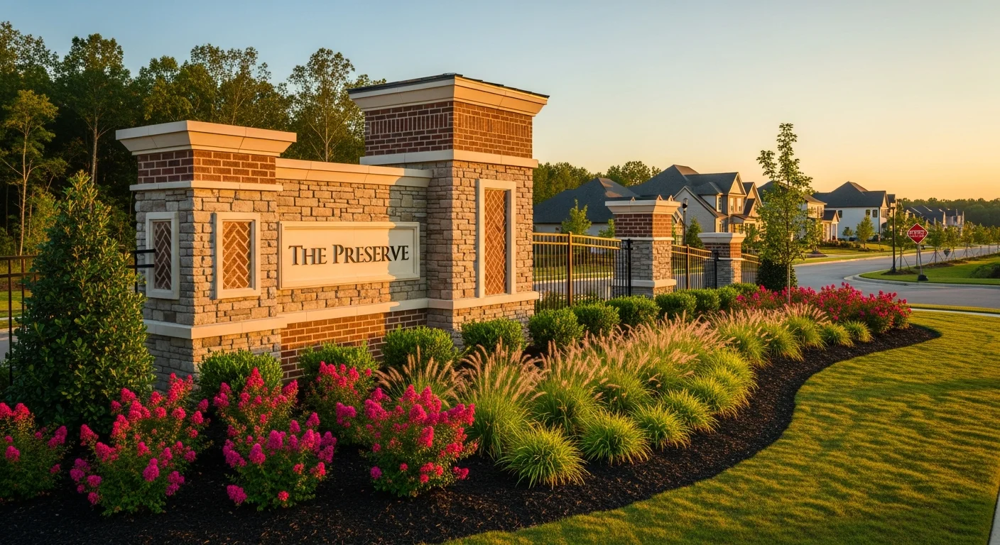 Indian Land SC master-planned community entrance showing residential neighborhood