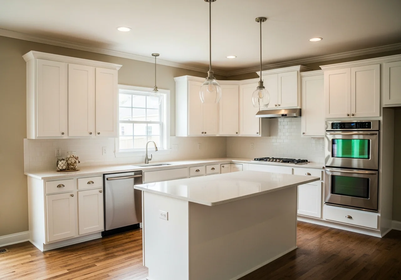 Fully reconstructed kitchen in Indian Trail NC home restored to pre-loss condition