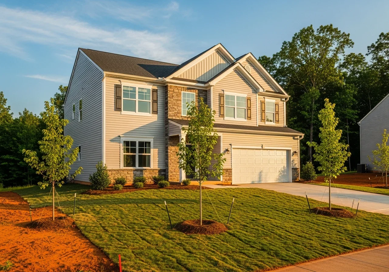Modern two-story home in Beason Creek subdivision Kings Mountain NC showing typical new construction