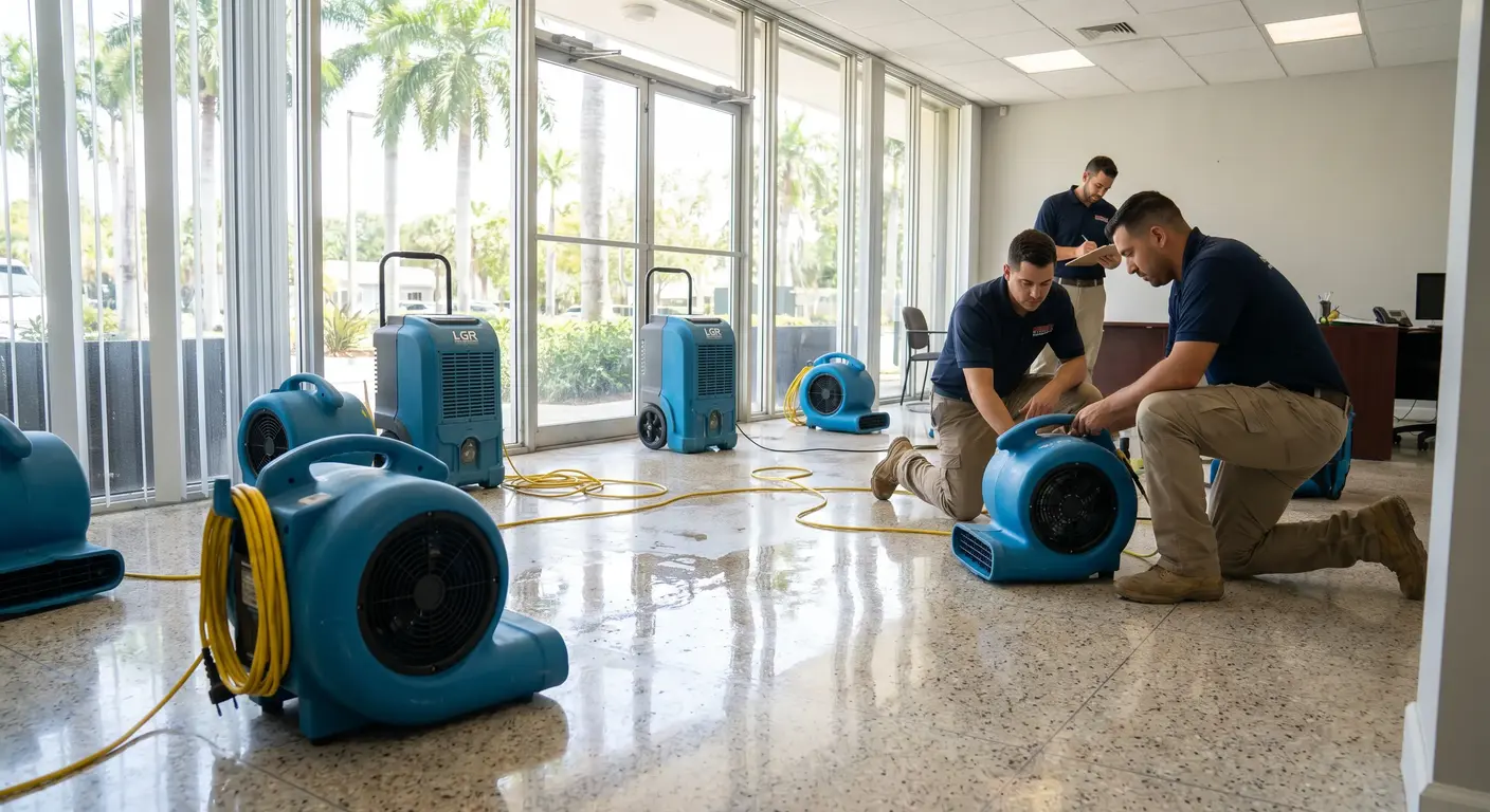 Large-scale commercial restoration project in Lauderhill FL requiring coordinated multi-crew catastrophe response from Palm Build