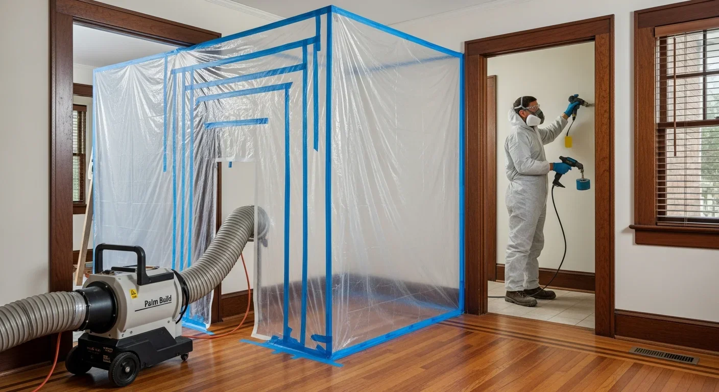 Palm Build professional containment and mold remediation in Lenoir NC crawl space