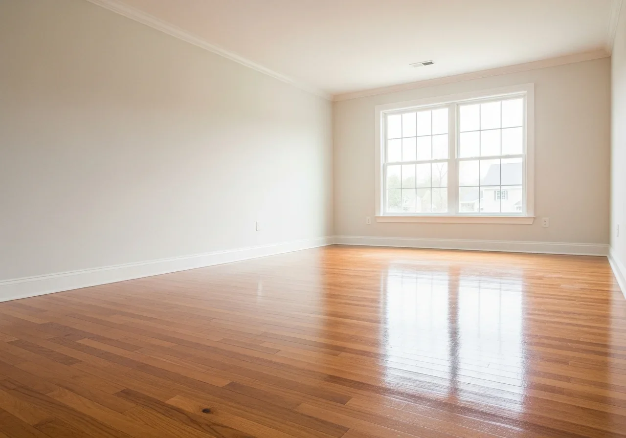 Fully restored Lincolnton North Carolina home after water damage with new hardwood floors and fresh drywall