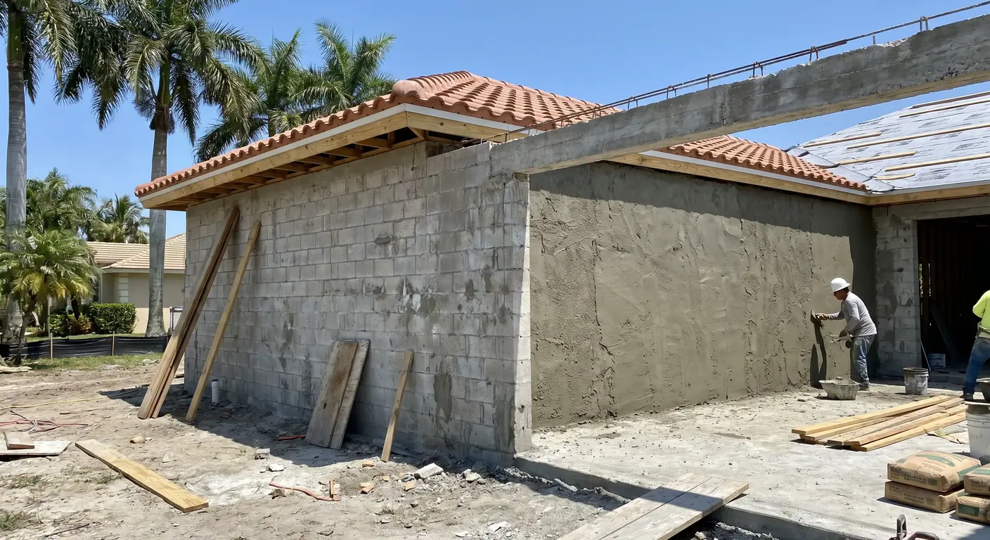 Typical 1970s CBS block stucco home in Margate FL showing construction style common to Paradise Gardens and Oriole Gardens neighborhoods
