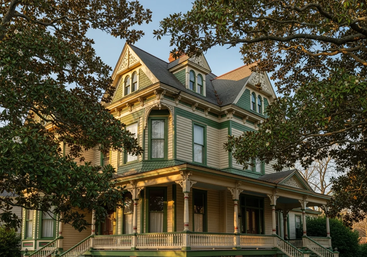 Historic home in Monroe NC's documented Historic Residential District with original Italianate architectural details