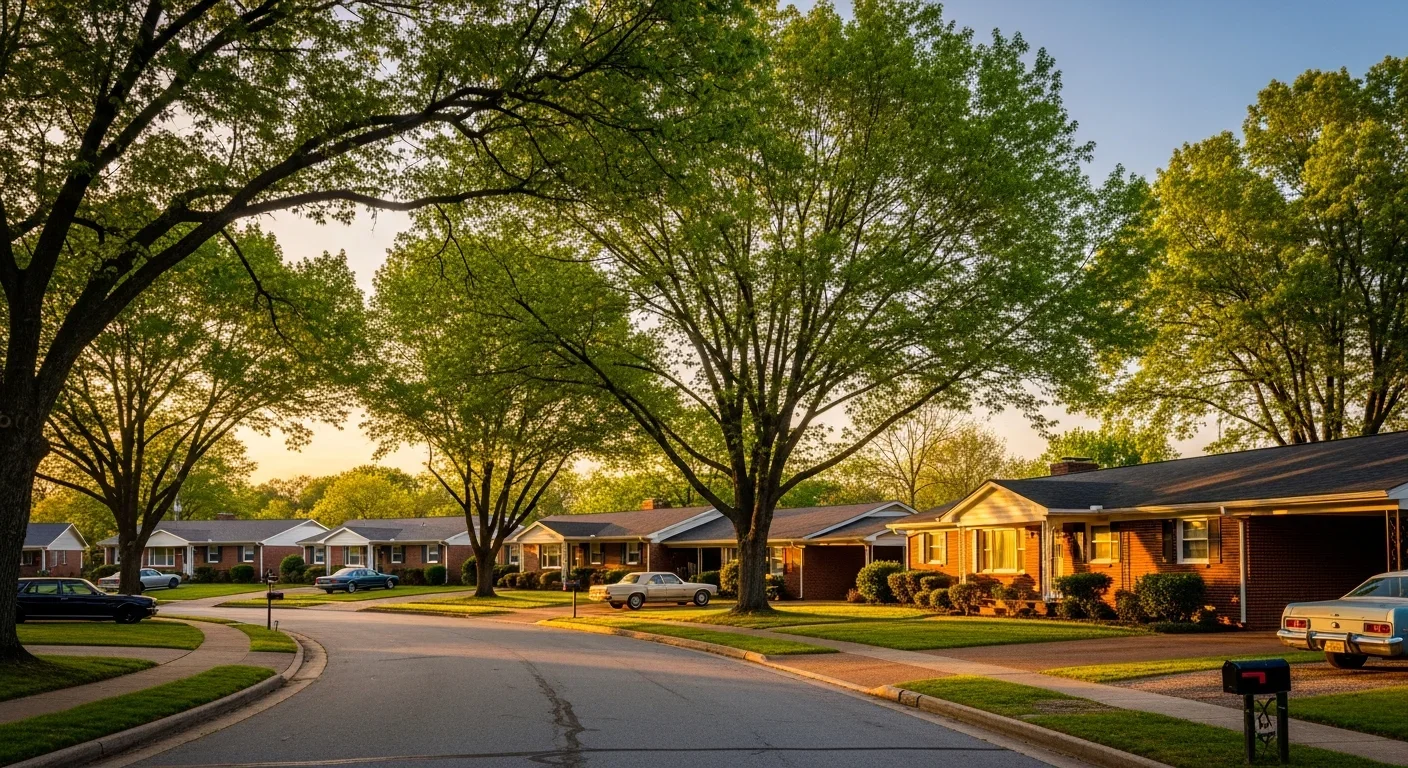 Mid-century ranch homes in Salisbury NC — the dominant housing style in ZIP 28144 and 28147 with high crawl space mold risk