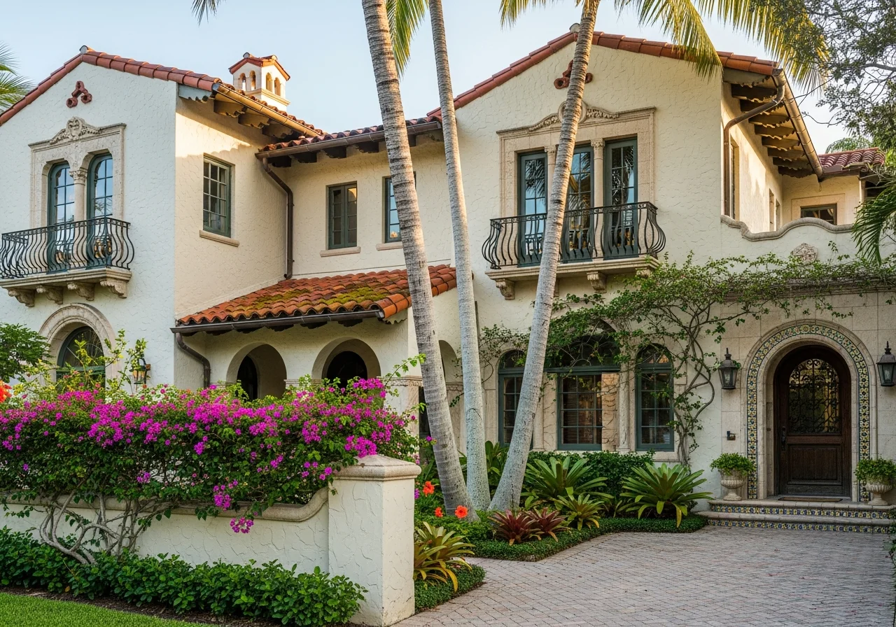 Historic El Cid Mediterranean Revival home in West Palm Beach FL where aging electrical systems create elevated fire risk