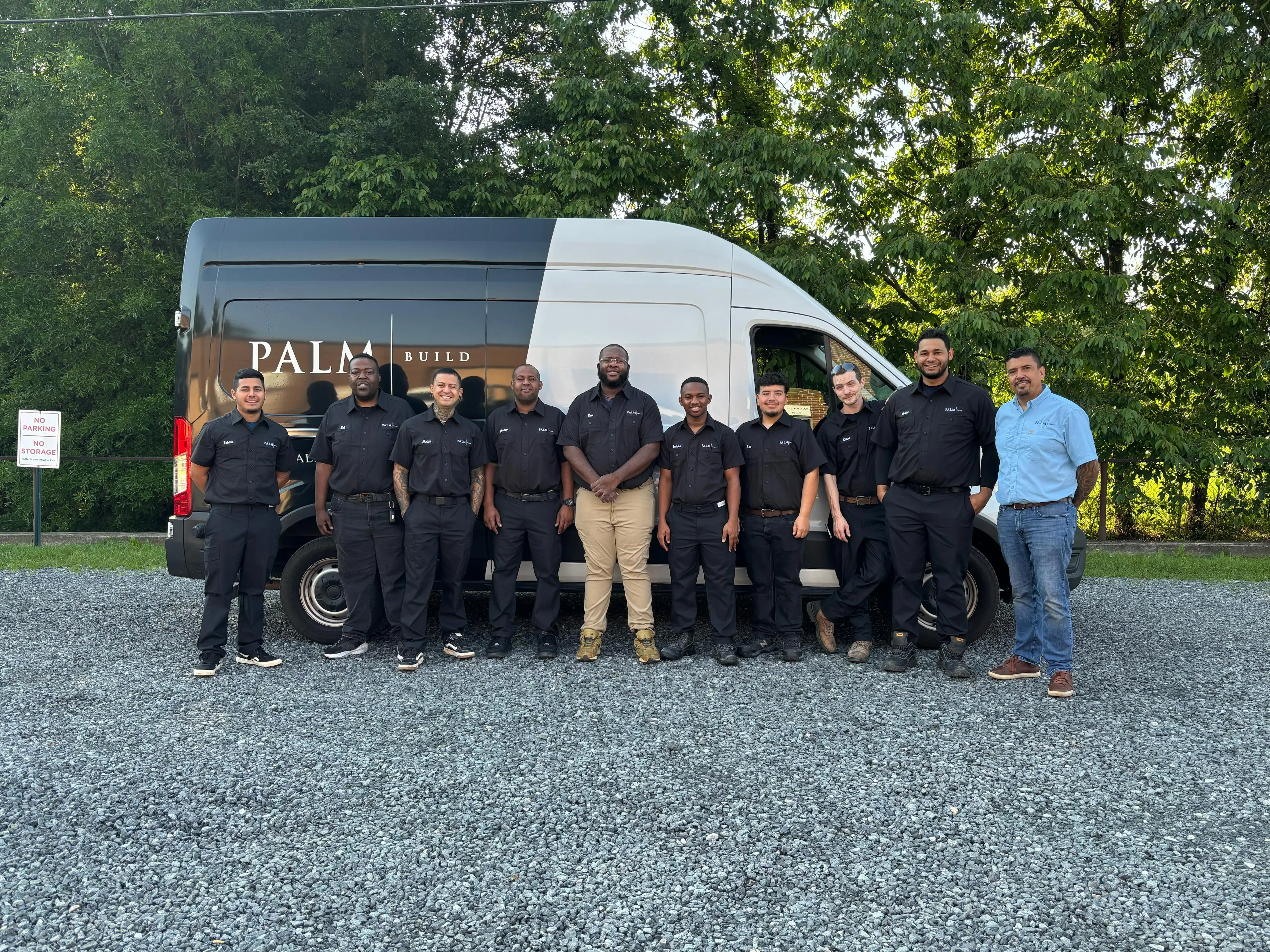 Palm Build team member working on site