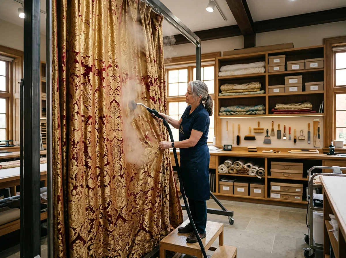 Professional drapery and curtain restoration services