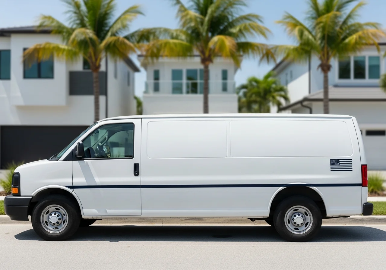 Copperhead Plumbing service van parked on a West Palm Beach residential street